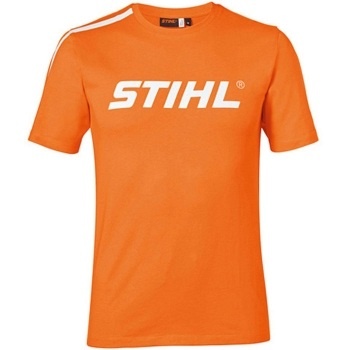 Оранжевая футболка с логотипом размер L 45100 фото
